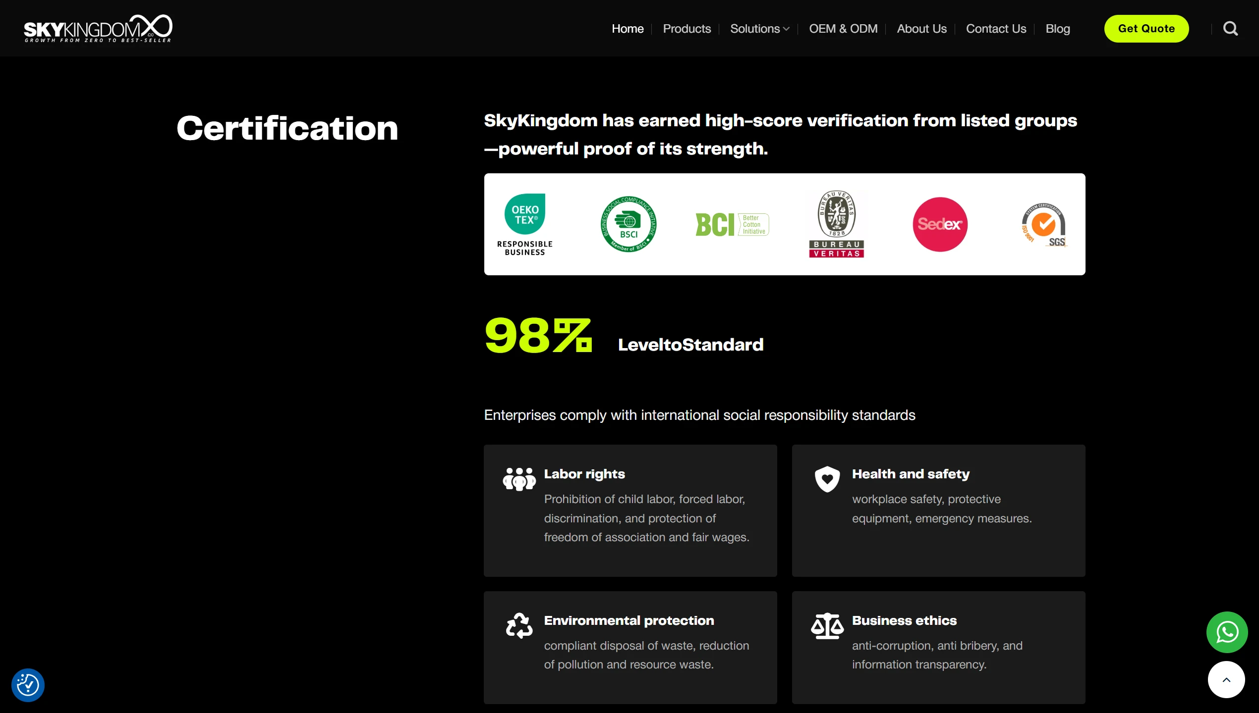 screenshot of the redesigned sky kingdom website (3)