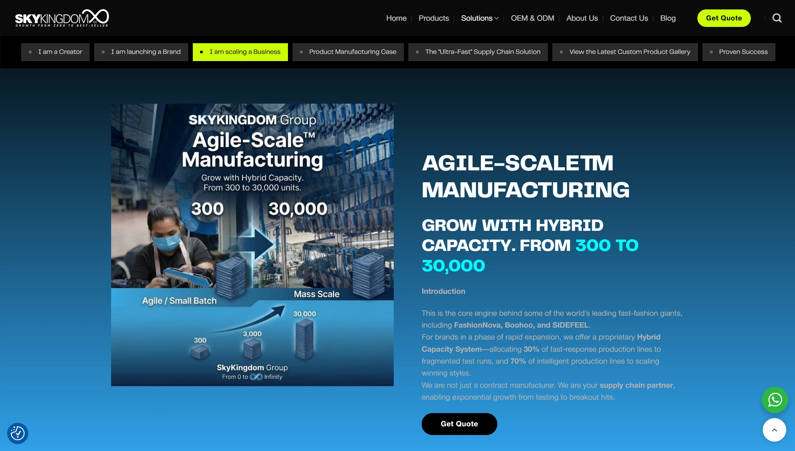 screenshot of the redesigned sky kingdom website (5)