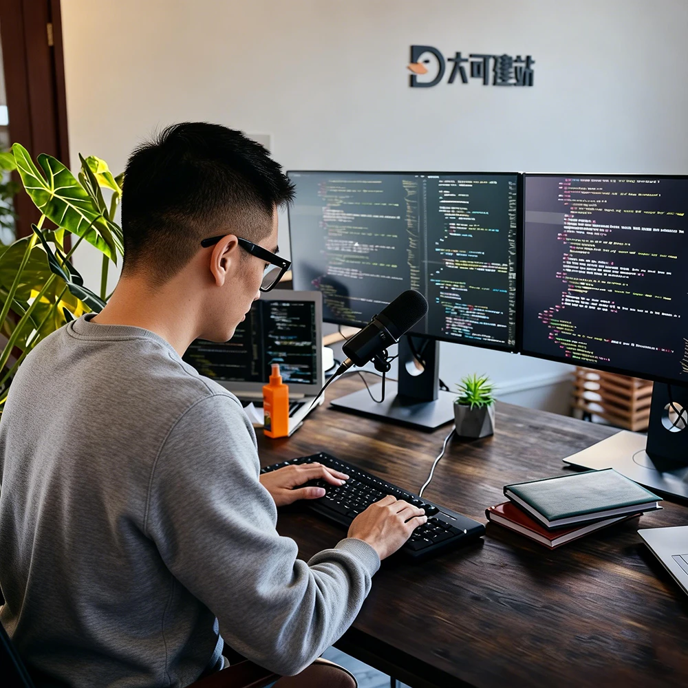 WordPress developer working on custom WordPress development with clean code and performance optimization